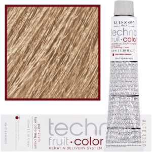 Alter Ego Technofruit Color - farba z keratyną do trwałej koloryzacji włosów, 100ml 10/31 | Platynowy Blond Złoto Popielaty