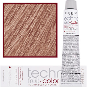 Alter Ego Technofruit Color - farba z keratyną do trwałej koloryzacji włosów, 100ml 10/42 | Platynowy Blond Miedziany Plava