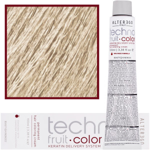 Alter Ego Technofruit Color - farba z keratyną do trwałej koloryzacji włosów, 100ml 11/0 | Super Jasny Blond Naturalny