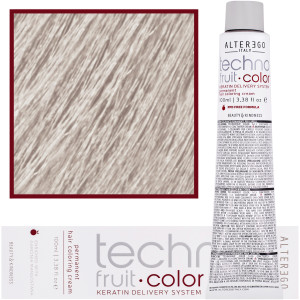Alter Ego Technofruit Color - farba z keratyną do trwałej koloryzacji włosów, 100ml 11/21 | Super Jasny Blond Fioletowo Popielaty