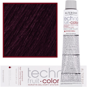 Alter Ego Technofruit Color - farba z keratyną do trwałej koloryzacji włosów, 100ml 5/26 | Jasny Kasztan Irysowo Czerwony
