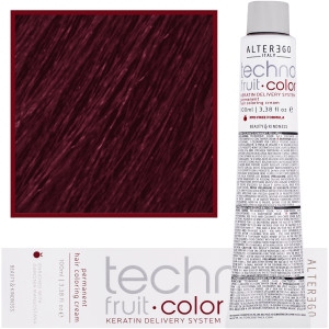 Alter Ego Technofruit Color - farba z keratyną do trwałej koloryzacji włosów, 100ml 5/626 | Jasny Kasztan Czerwono Intensywnie Irysowy