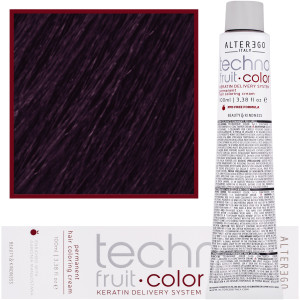 Alter Ego Technofruit Color - farba z keratyną do trwałej koloryzacji włosów, 100ml 6/22 | Ciemny Blond Intensywnie Fioletowy