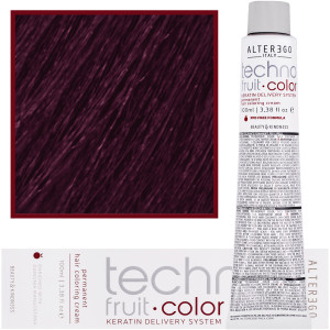 Alter Ego Technofruit Color - farba z keratyną do trwałej koloryzacji włosów, 100ml 6/26 | Ciemny Blond Irysowo Czerwony