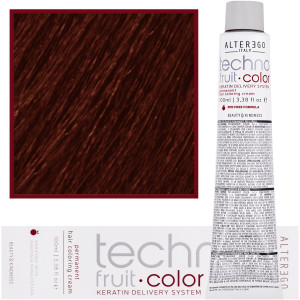 Alter Ego Technofruit Color - farba z keratyną do trwałej koloryzacji włosów, 100ml 6/44 | Ciemny Blond Intensywnie Miedziany