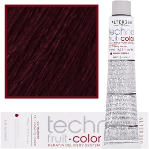 Alter Ego Technofruit Color - farba z keratyną do trwałej koloryzacji włosów, 100ml 6/656 | Ciemny Blond Czerwono Intensywnie Mahoniowy