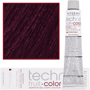 Alter Ego Technofruit Color - farba z keratyną do trwałej koloryzacji włosów, 100ml 7/26 | Blond Irysowo Czerwony