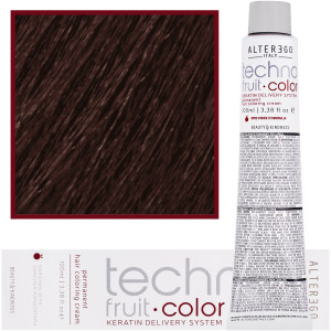 Alter Ego Technofruit Color - farba z keratyną do trwałej koloryzacji włosów, 100ml 7/72 | Blond Brązowy Irys