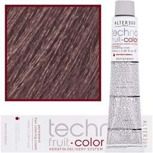 Alter Ego Technofruit Color - farba z keratyną do trwałej koloryzacji włosów, 100ml 8/27 | Jasny Blond Irys Brązowy
