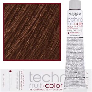 Alter Ego Technofruit Color - farba z keratyną do trwałej koloryzacji włosów, 100ml 8/34 | Jasny Blond Złoto Miedziany
