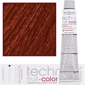 Alter Ego Technofruit Color - farba z keratyną do trwałej koloryzacji włosów, 100ml 8/44 | Jasny Blond Intensywnie Miedziany