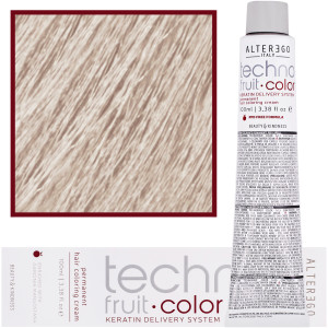 Alter Ego Technofruit Color - farba z keratyną do trwałej koloryzacji włosów, 100ml 9/2 | Bardzo Jasny Blond Irysowy