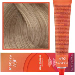Inebrya Color - farba krem koloryzujący do włosów, 100ml 9/1 | Bardzo Jasny Popielaty Blond
