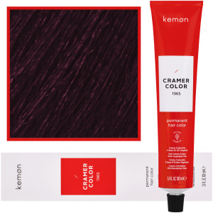 Kemon Cramer Color - kremowa farba do włosów z olejem kokosowym, 100ml 5.77 | Jasny Głęboki Fioletowy Brąz