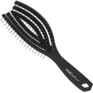 FOX kolor Nylon Black Mat - wentylowana szczotka do włosów, czarna