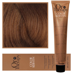Fanola Oro Therapy - farba do włosów bez amoniaku, pełna paleta kolorów 6,3 | Ciemny Złoty Blond