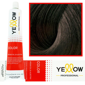 Alfaparf Yellow - trwała farba do włosów z aloesem i kiełkami pszenicy, 100ml 4 | Średni Naturalny Brąz
