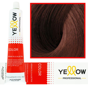 Alfaparf Yellow - trwała farba do włosów z aloesem i kiełkami pszenicy, 100ml 7,53 | Średni Mahoniowy Złoty Blond