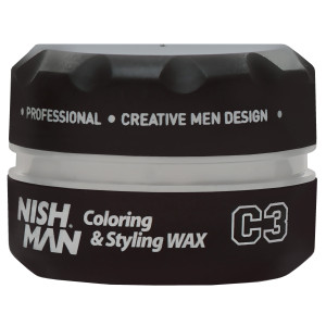 Nishman Coloring&Styling Wax - wosk koloryzujący, efekt czarnych włosów, 100ml