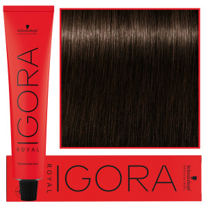 Schwarzkopf Professional Igora Royal - trwała farba do włosów o innowacyjnej formule, 60ml 3-65 | Ciemny Brąz Czekoladowo Złoty