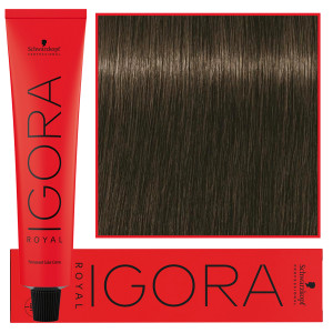 Schwarzkopf Professional Igora Royal - trwała farba do włosów o innowacyjnej formule, 60ml 6-16 | Ciemny Blond Cendre Czekoladowy