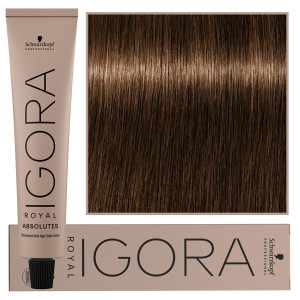 Schwarzkopf Professional Igora Royal Absolutes - trwała farba do włosów z kolagenem, 60ml 5-50 | Jasny Brąz Złoty Naturalny