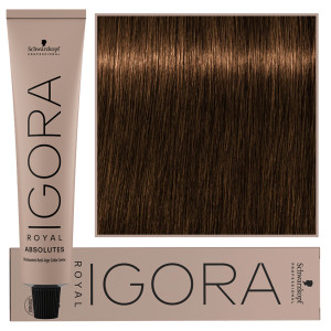 Schwarzkopf Professional Igora Royal Absolutes - trwała farba do włosów z kolagenem, 60ml 6-50 | Ciemny Blond Złoty Naturalny