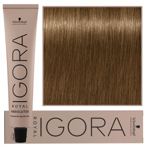 Schwarzkopf Professional Igora Royal Absolutes - trwała farba do włosów z kolagenem, 60ml 8-140 | Jasny Blond Cendre Beżowy Naturalny