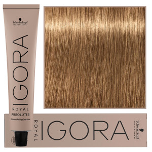 Schwarzkopf Professional Igora Royal Absolutes - trwała farba do włosów z kolagenem, 60ml 8-50 | Jasny Blond Złoty Naturalny