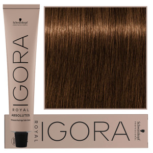 Schwarzkopf Professional Igora Royal Absolutes - trwała farba do włosów z kolagenem, 60ml 8-60 | Jasny Blond Czekoladowo Naturalny