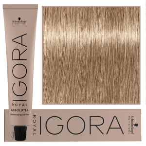 Schwarzkopf Professional Igora Royal Absolutes - trwała farba do włosów z kolagenem, 60ml 9-140 | Ekstra Jasny Blond Cendre Beżowy Naturalny