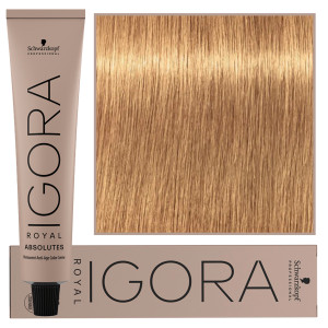 Schwarzkopf Professional Igora Royal Absolutes - trwała farba do włosów z kolagenem, 60ml 9-50 | Ekstra Jasny Blond Złoty Naturalny