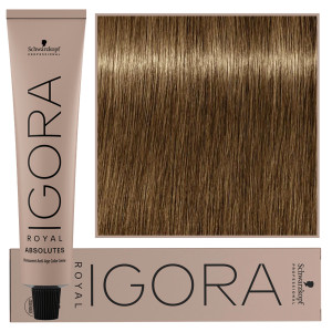 Schwarzkopf Professional Igora Royal Absolutes - trwała farba do włosów z kolagenem, 60ml 7-450 | Średni Blond Beżowy Złoty Naturalny