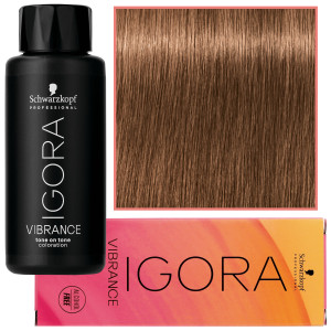 Schwarzkopf Professional Igora Vibrance – półtrwała farba do włosów bez amoniaku, 60ml 7-65 | Średni Blond Czekoladowo-Złoty