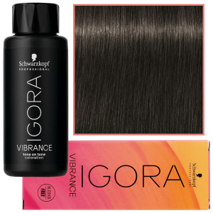 Schwarzkopf Professional Igora Vibrance – półtrwała farba do włosów bez amoniaku, 60ml 4-13 | Średni Brąz Cendre Matowy