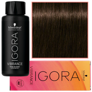 Schwarzkopf Professional Igora Vibrance – półtrwała farba do włosów bez amoniaku, 60ml 4-46 | Średni Brąz Cendre Czekoladowy