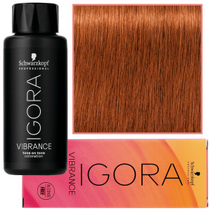 Schwarzkopf Professional Igora Vibrance – półtrwała farba do włosów bez amoniaku, 60ml 7-77 | Średni Blond Miedziany Ekstra