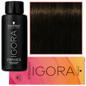 Schwarzkopf Professional Igora Vibrance – półtrwała farba do włosów bez amoniaku, 60ml 4-68 | Średni Brąz Czekoladowo-Czerwony