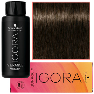 Schwarzkopf Professional Igora Vibrance – półtrwała farba do włosów bez amoniaku, 60ml 5-0 | Jasny Brąz Naturalny
