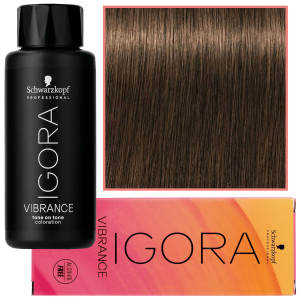 Schwarzkopf Professional Igora Vibrance – półtrwała farba do włosów bez amoniaku, 60ml 5-4 | Jasny Brąz Beżowy