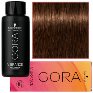 Schwarzkopf Professional Igora Vibrance – półtrwała farba do włosów bez amoniaku, 60ml 5-57 | Jasny Brąz Złoto-Miedziany