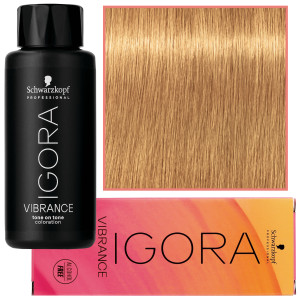 Schwarzkopf Professional Igora Vibrance – półtrwała farba do włosów bez amoniaku, 60ml 9-55 | Ekstra Jasny Blond Złoty Ekstra