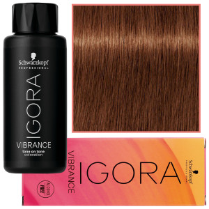 Schwarzkopf Professional Igora Vibrance – półtrwała farba do włosów bez amoniaku, 60ml 5-67 | Jasny Brąz Czekoladowo-Miedziany