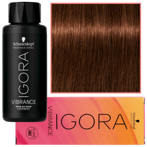 Schwarzkopf Professional Igora Vibrance – półtrwała farba do włosów bez amoniaku, 60ml 5-7 | Jasny Brąz Miedziany