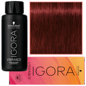 Schwarzkopf Professional Igora Vibrance – półtrwała farba do włosów bez amoniaku, 60ml 5-88 | Jasny Brąz Czerwony Esktra