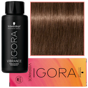 Schwarzkopf Professional Igora Vibrance – półtrwała farba do włosów bez amoniaku, 60ml 6-46 | Ciemny Blond Beżowo-Czekoladowy