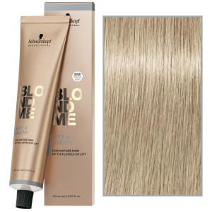 Schwarzkopf Professional BlondMe Lift&Blend – rozjaśniający krem do włosów blond, 60ml Ash  |  Popielaty