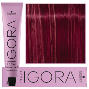 Schwarzkopf Professional Igora Royal Fashion Lights – nadająca blasku farba do włosów, 60ml L-89  |  Czerwno-Fioletowy