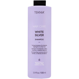 Lakme Teknia White Silver Shampoo - nawilżający szampon do włosów siwych i blond, 1000ml