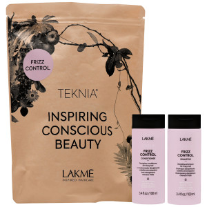 Lakme Teknia Frizz Control Pack - zestaw przeciwko puszeniu włosów, szampon i odżywka, 2x100ml
